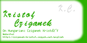 kristof cziganek business card